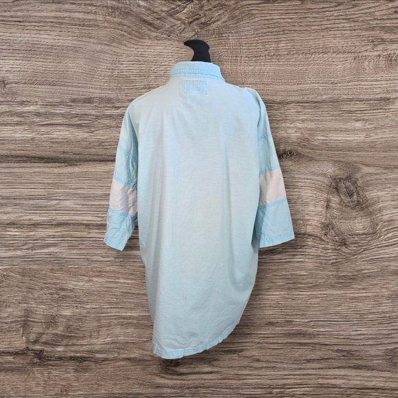 Bugle Boy Vintage Light Blue Graphic Short Sleeve Tee Size L - Picture 2 of 6